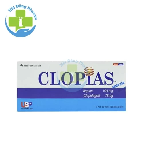 Clopiaspirin 75/100 - Hộp 3 vỉ x 10 viên